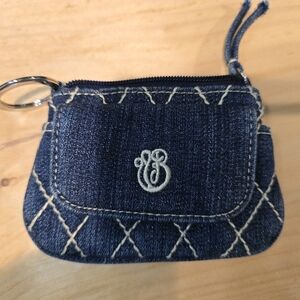 Vera Bradley "Ashley"Blue Denim VB with cross stitching beautiful.